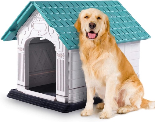 Caseta perro plastico exterior resistente Dog Villa Nobleza L